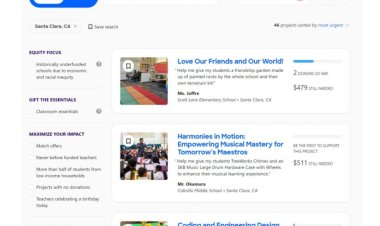Teachers Turn to Donors Choose for Other Classroom Necessities