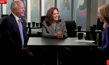 CNN Puts Live Banner On Pre-Recorded Harris-Walz Interview