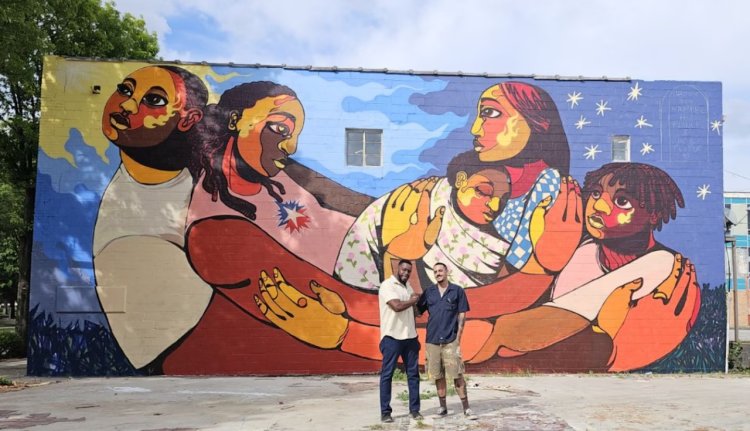 Vibrant New Mural Slows Traffic and Captivates Visitors in Birmingham's Civil Rights District