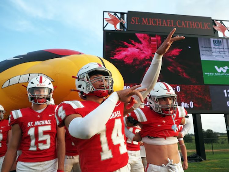 St. Michael’s Football Team Celebrates First Home Game at New Stadium