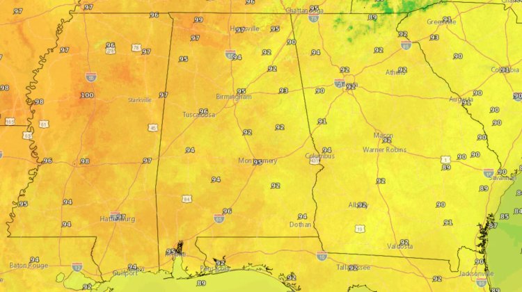 Alabama Weather Alert: Another Week of Near 100-Degree Temperatures