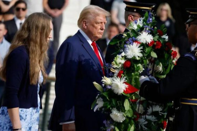 The family of a fallen Green Beret is not happy Trump filmed a TikTok and took pictures in the section of Arlington cemetery where the soldier is buried: report