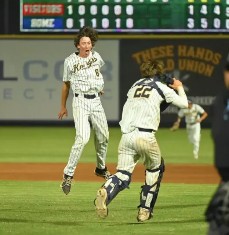 Spotted: Menlo School baseball celebrating victory