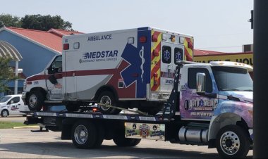 In Baldwin County, an ambulance collides on an emergency run, sending four people to the hospital.
