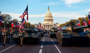 On his 79th birthday, Trump receives his long-awaited military spectacle, but the parade is marred by politics, protests, and rain.