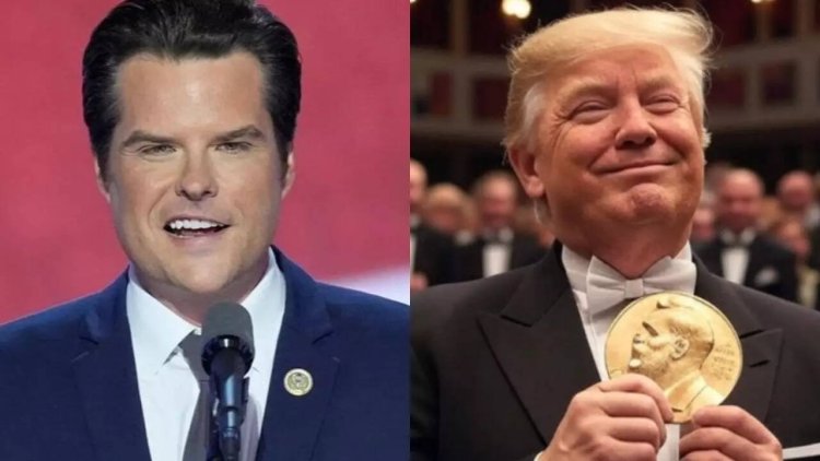 Is it appropriate to rename the Nobel Peace Prize the "Trump Peace Prize"? According to Matt Gaetz